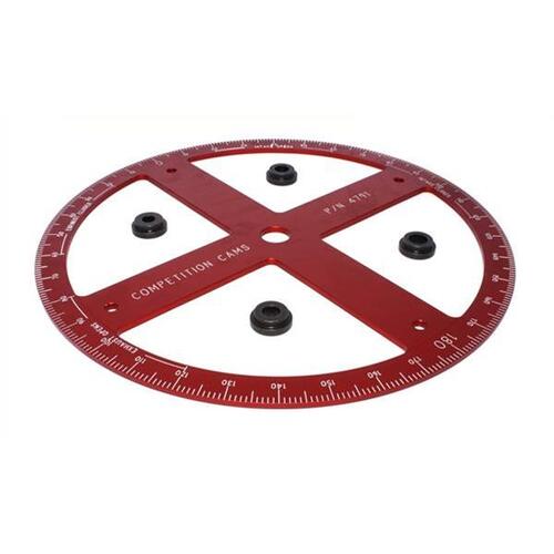 Professional 16" Diameter Machined Aluminium Camshaft Degree Wheel - Large Red