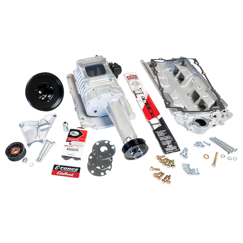 Supercharger Kit Vortec Small Block Chevy 350 V8, SBC, Single Carbureted fits Vortec Cylinder Heads, E-Tec