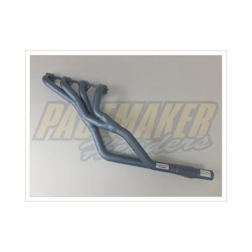 1 3/4" TRI-Y, Ford 302 GT40P Windsor Headers to XR-XF Falcon 02 Bungs, Blue Finish 